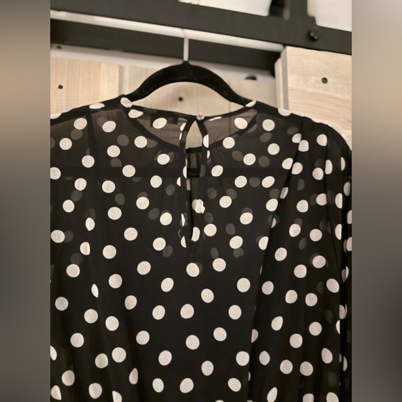LIKE NEW Olivaceous Black Polka Dot Midi Dress - Picture 8 of 11